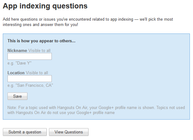 Google Creating New App Indexing Videos, Soliciting Questions