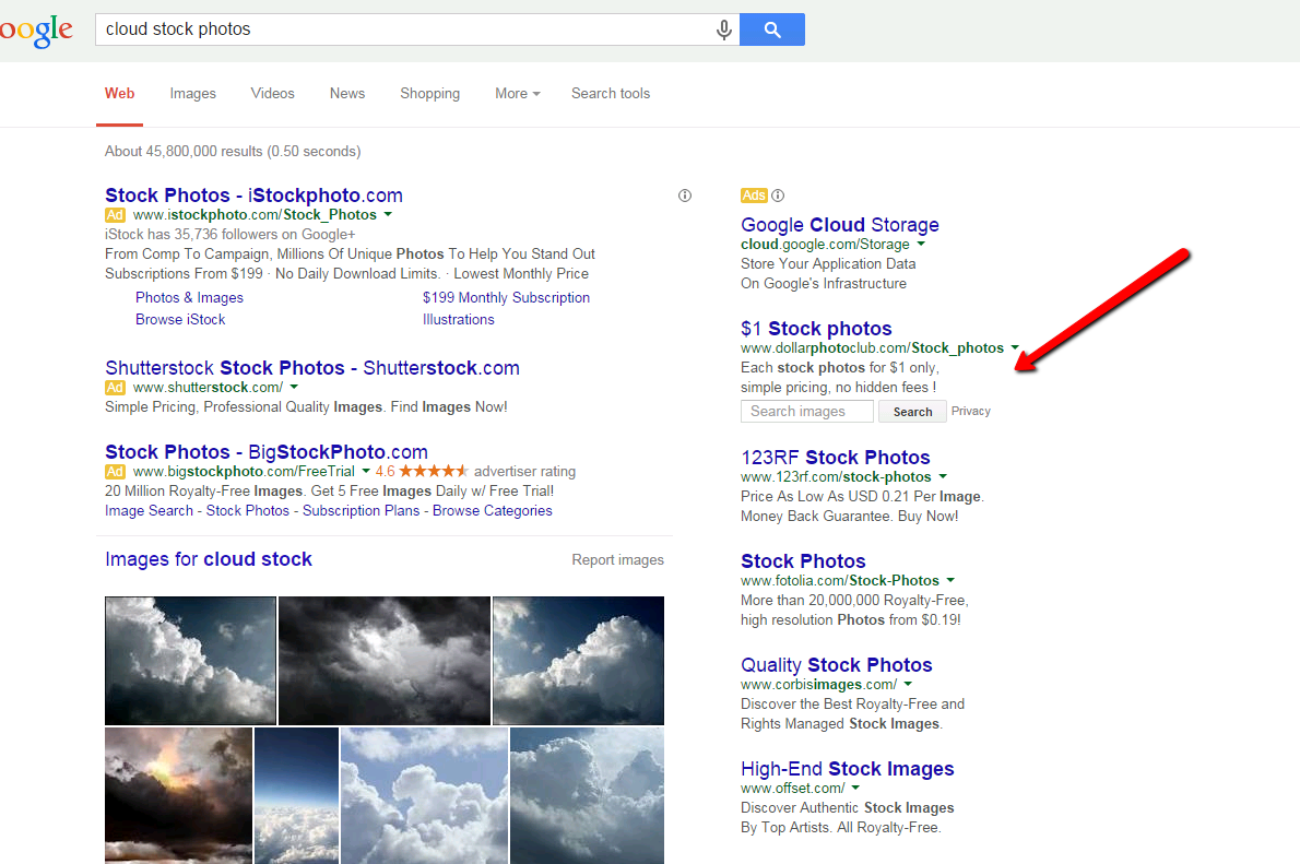 Google AdWords Adds Site Search Extension to Right Side Ads