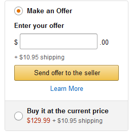 Amazon Testing “Make an Offer” Feature; Internet Retailers Should Be Worried