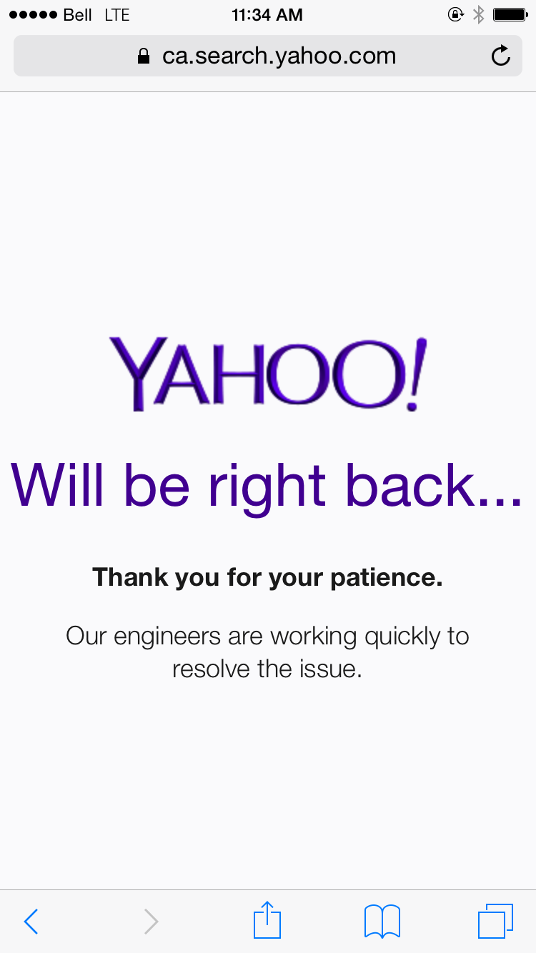 Bing Search, Along With Yahoo Search, Down For 30 Minutes