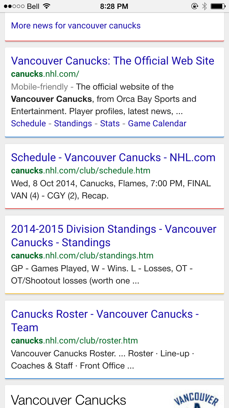 Google Testing New Colored Lines Between Search Results on Mobile