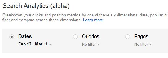 Search Impact Alpha Test Renamed Search Analytics in Google Webmaster Tools