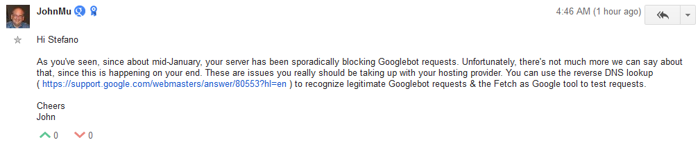 blocking googlebot