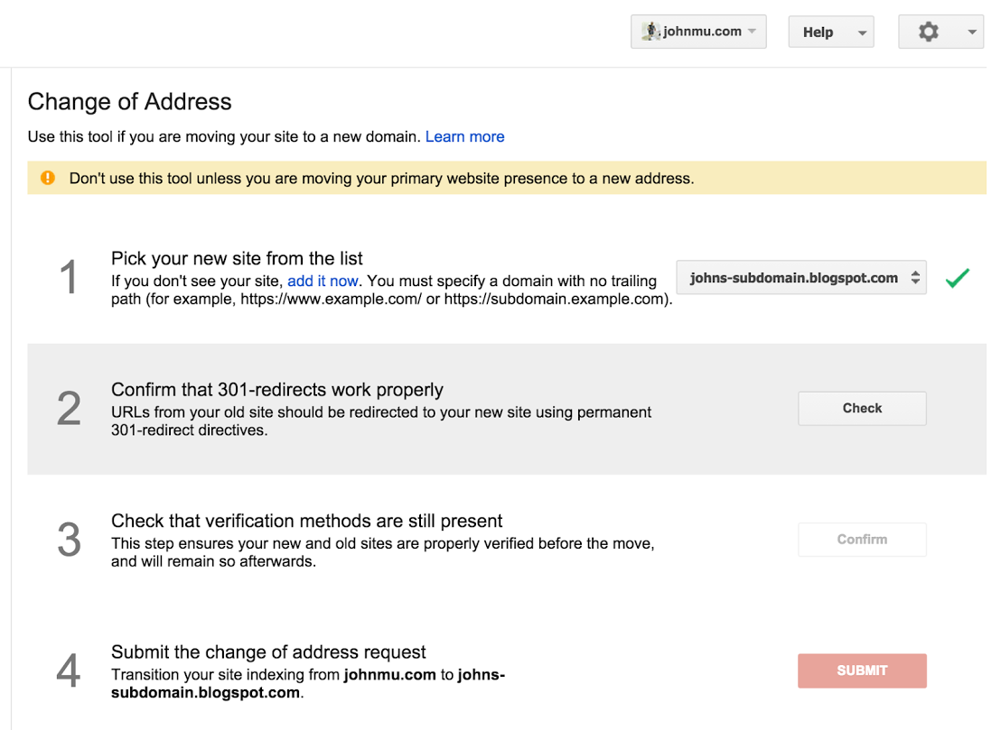 Google Webmaster Tools Change of Address Now Works on Subdomain Moves