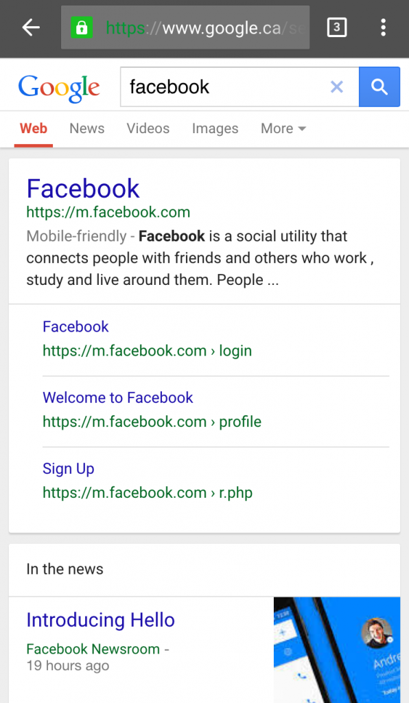 https mobile breadcrumbs sitelinks