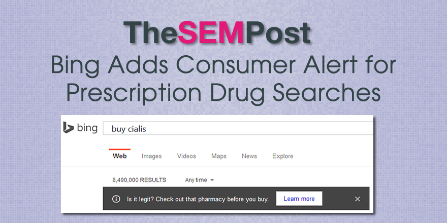 bing online drug searches