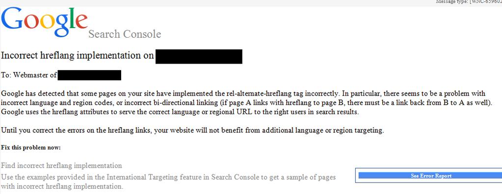 Google Sending Hreflang Implementation Warning Notices in Search Console