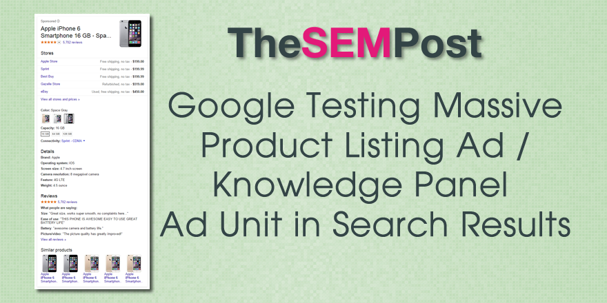 product listing ad knowledge panel
