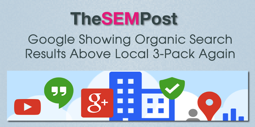 google organic above local pack
