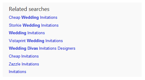 bing related searches sidebar