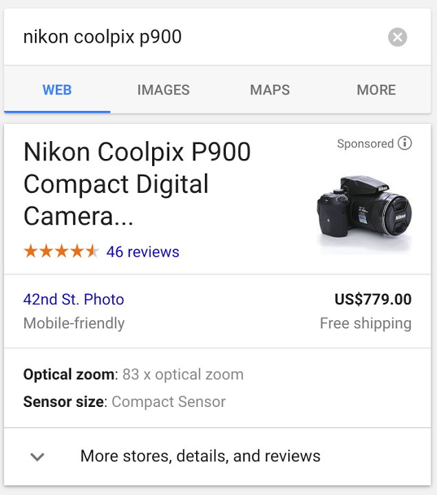 Google Adds Knowledge Panel Shopping Ads Hybrid to Mobile Search Results