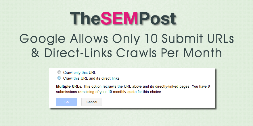 google fetch submit limit