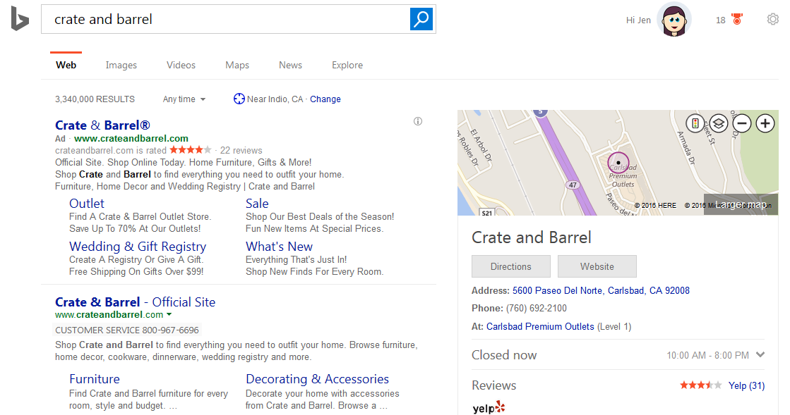 Bing Ads Testing High Contrast Bolding of Keywords in Search Results