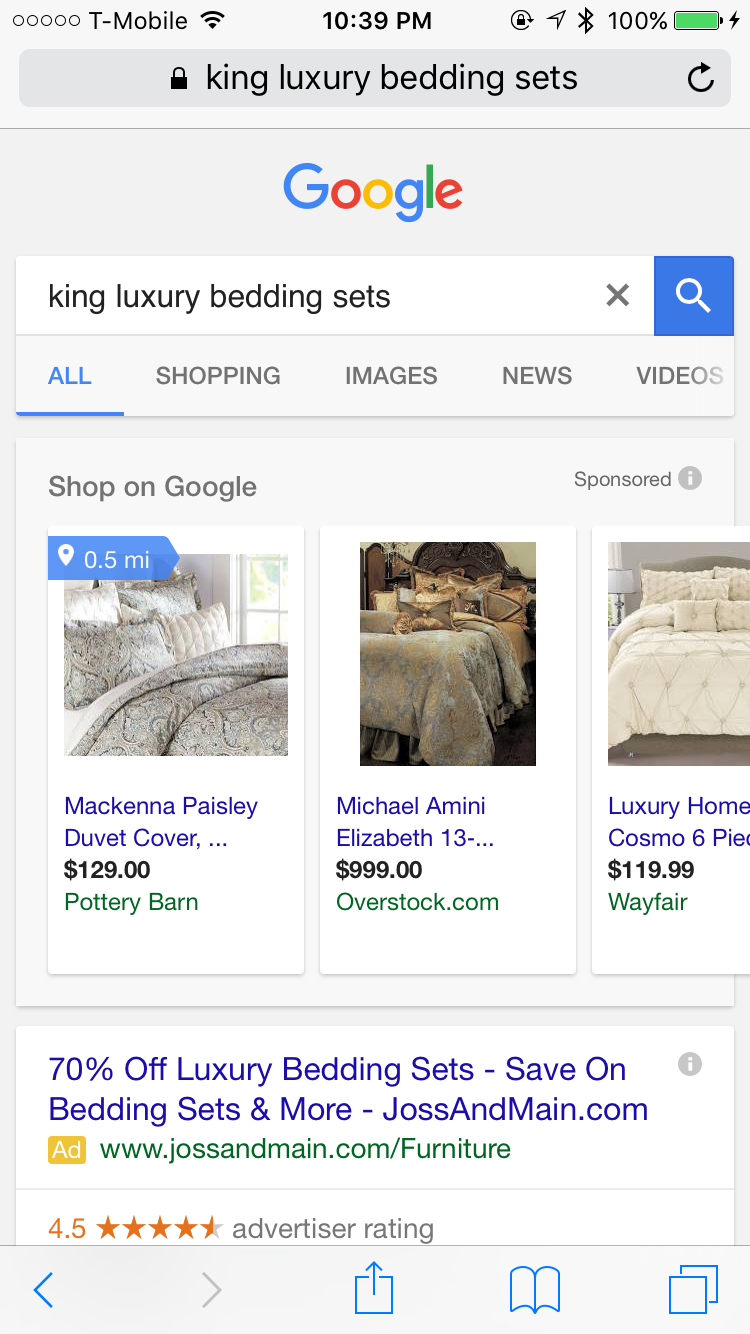 Google Adds Store Distance to Product Listing Ads