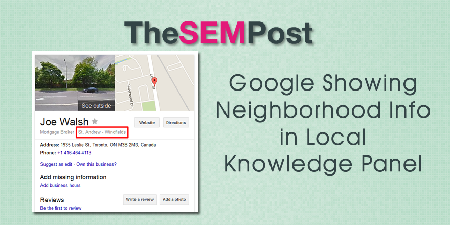 google neighborhood