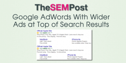 Google AdWords With Wider Ads at Top of Search Results