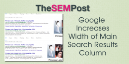 Google Increases Width of Main Search Results Column