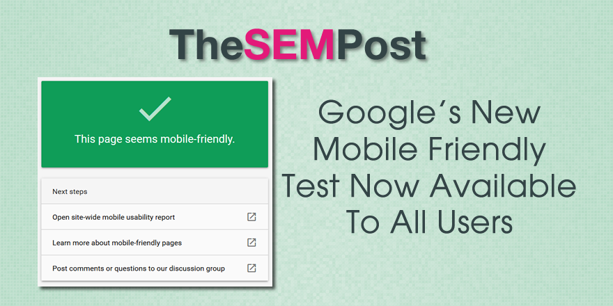 google mobile friendly test new