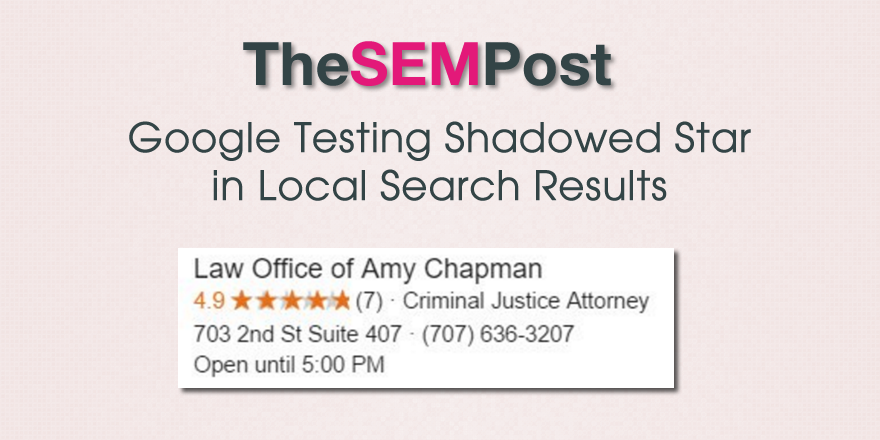 google shadowed stars search results