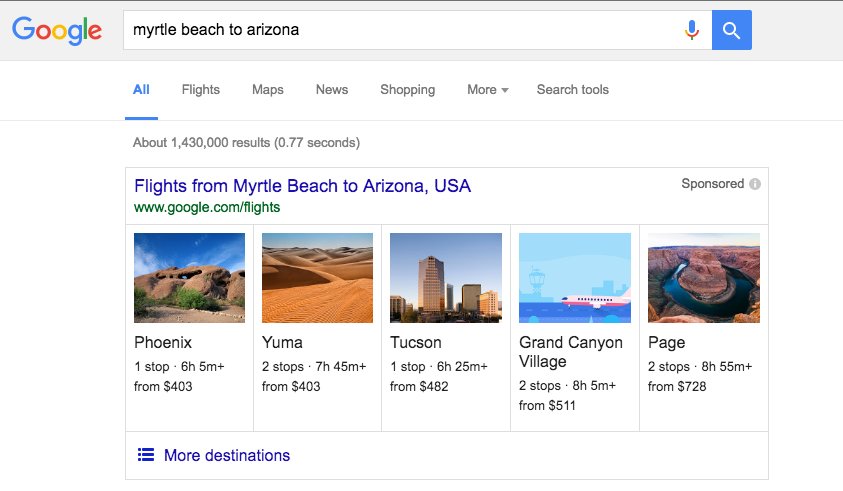 google flights thumbnails