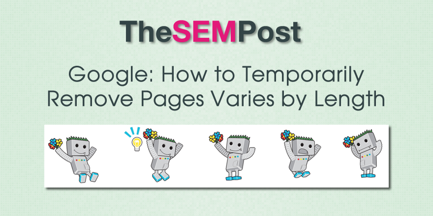 google temporarily remove pages