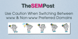 Use Caution When Switching Between www & Non-www Preferred Domains