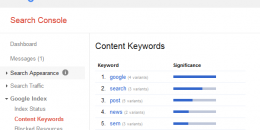 Google Removing “Content Keywords” from Search Console