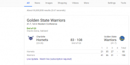 Google Adds “Watch Live” Link to Sports Scores Box in Search Results