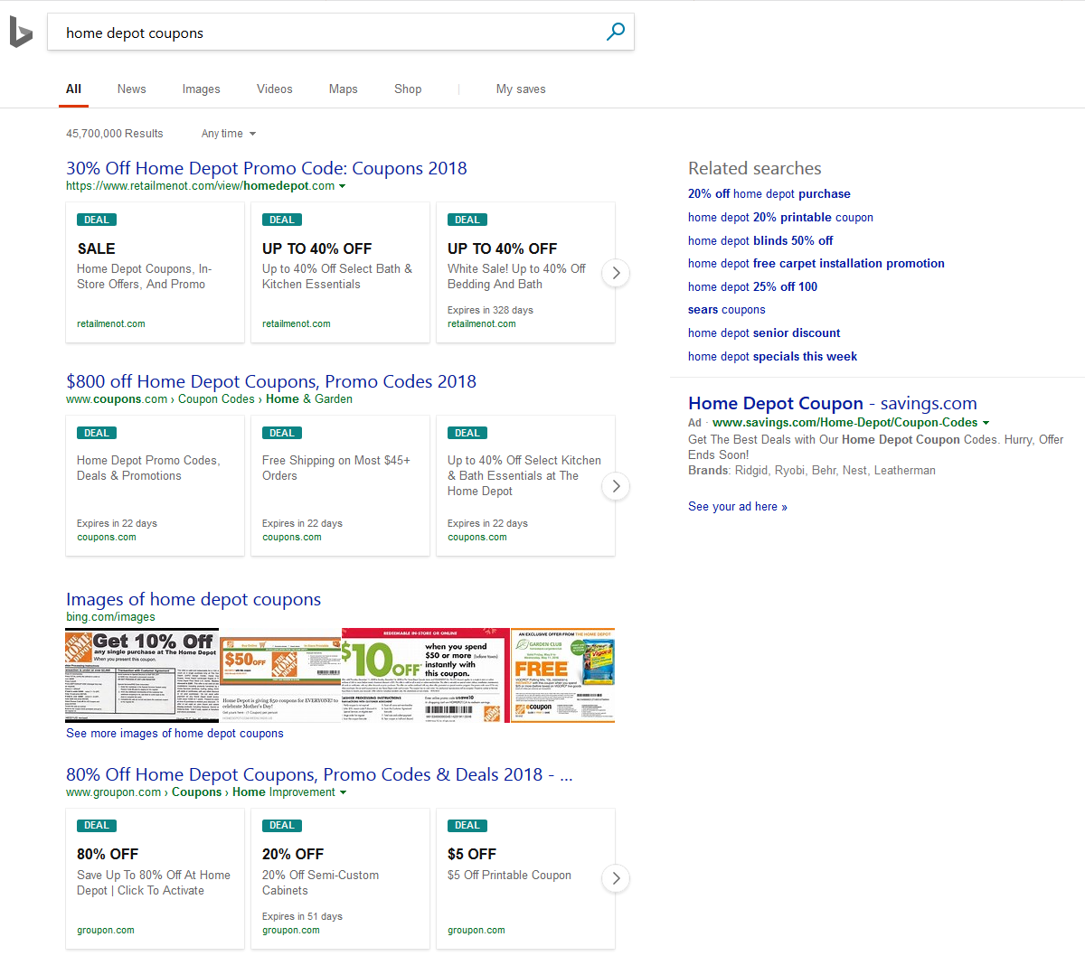 Bing Adds Coupon Carousels To Search Results For Retailers